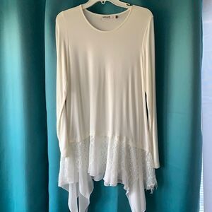 Origami by Vivien size small tunic cream color